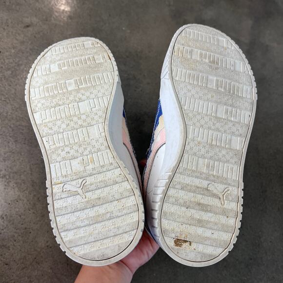 PUMA Carina 2.0 Mid High top white sneakers Youth Girls size 4 shoes - Picture 8 of 9